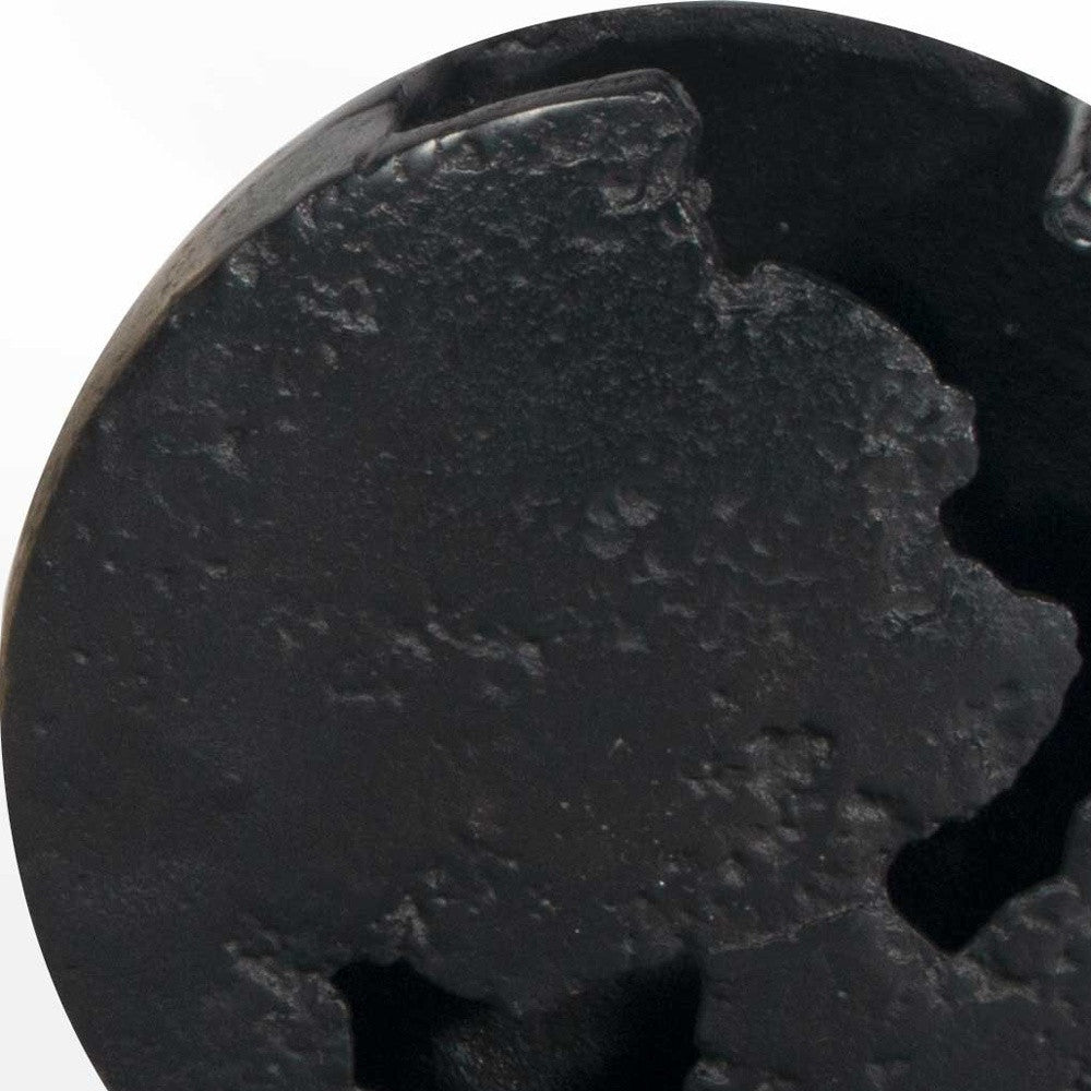 8" Black Hammered Round Aluminum Table Vase-3