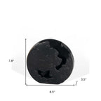 8" Black Hammered Round Aluminum Table Vase-6
