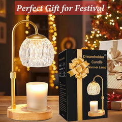 Goldtone Candle Warmer Lamp With Programmable Timer