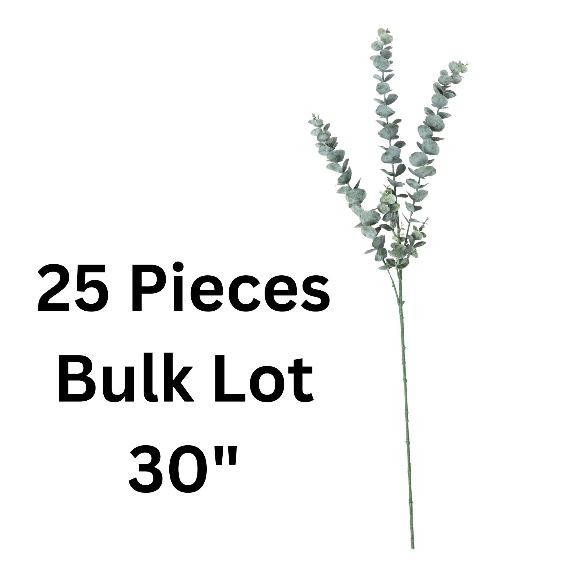 Beautiful Artificial Eucalyptus Stems – 25 Piece Bulk Lot, 30 Inches-0
