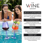 Floating Wine Glasses for Pool (18 Oz | Set of 2-4
