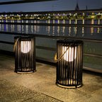 10.5'' High Solar Lantern Outdoor Table Lamp Black 2Pcs-3