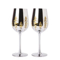 Crystal Christmas Tree Stemmed Wine & Water Glasses - Set of 2-0