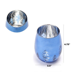 Crystal Christmas Tree Stemless Wine & Water Glasses - Set of 2-2