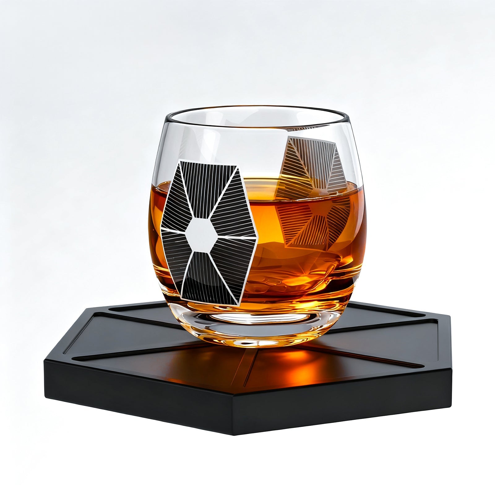 Dark Nova Interceptor Decanter Set | Handmade Glass | 17 Oz-1