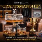 Motorcycle Decanter Whiskey & Wine Decanter Set 1100ml-4