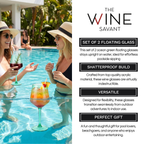 Floating Wine Glasses for Pool - Set of 2-15 OZ (Green)-4