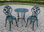 Cast Aluminum Conversation Set Antique Green Patio-1
