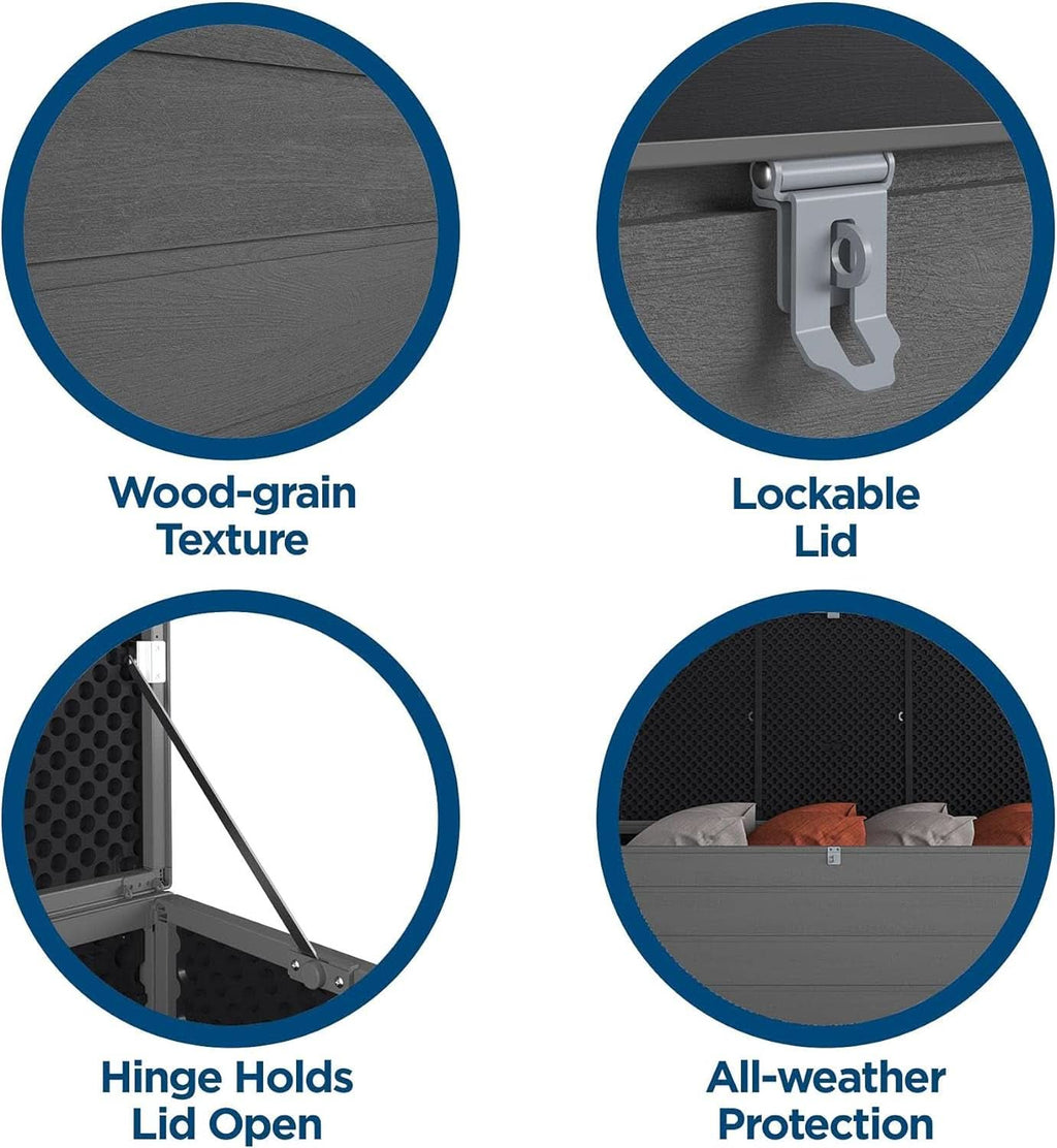 Extra Large Outdoor Patio Storage Deck Box 180 Gallons-3