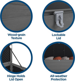 Extra Large Outdoor Patio Storage Deck Box 180 Gallons-3