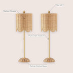 27.5 Brass Gold Coastal Table Lamps LED Bulbs Included-2