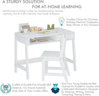Kids Desk and Chair Set With Storage Drawers for Study-4