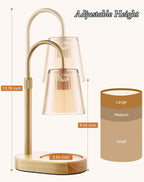 Stainless Adjustable Candle Warmer Lamp With Timer