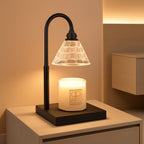 Candle Warmer Lamp With Dimmable Timers Matte Black