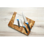 Duo-Grip 3 Piece Kitchen Knife Set With Blade Guards, Blue-1