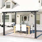 8x8 Waterproof Wall Mounted Lean To Gazebo for Patio-2