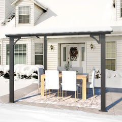 8x8 Waterproof Wall Mounted Lean To Gazebo for Patio-2
