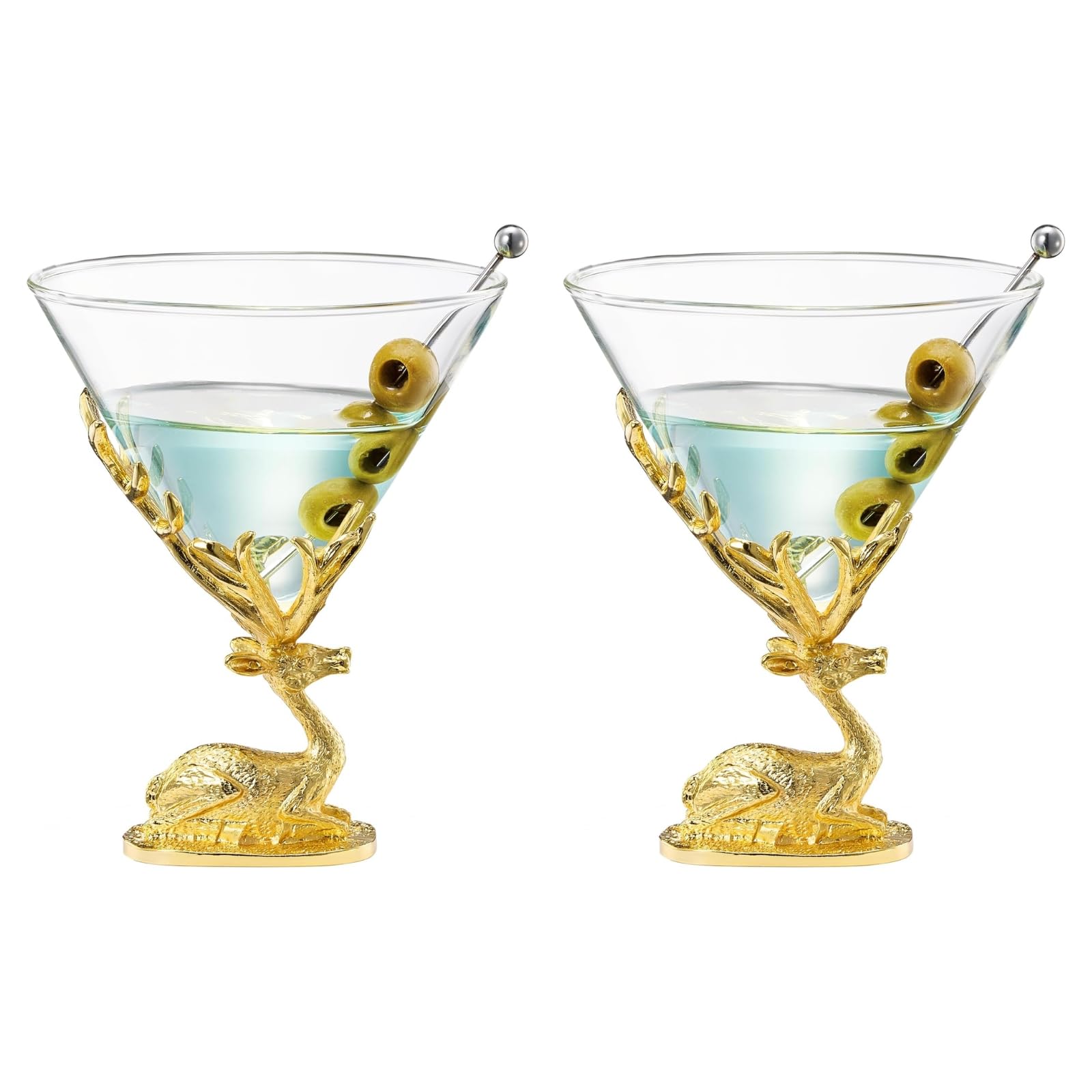 Stag Antler Cocktail Glasses Set of 2-0