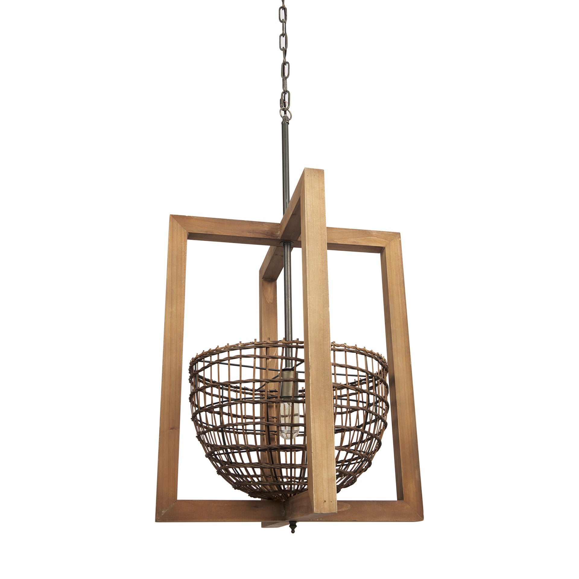 Brown Single Metal Dimmable Ceiling Light With Brown Shades-3