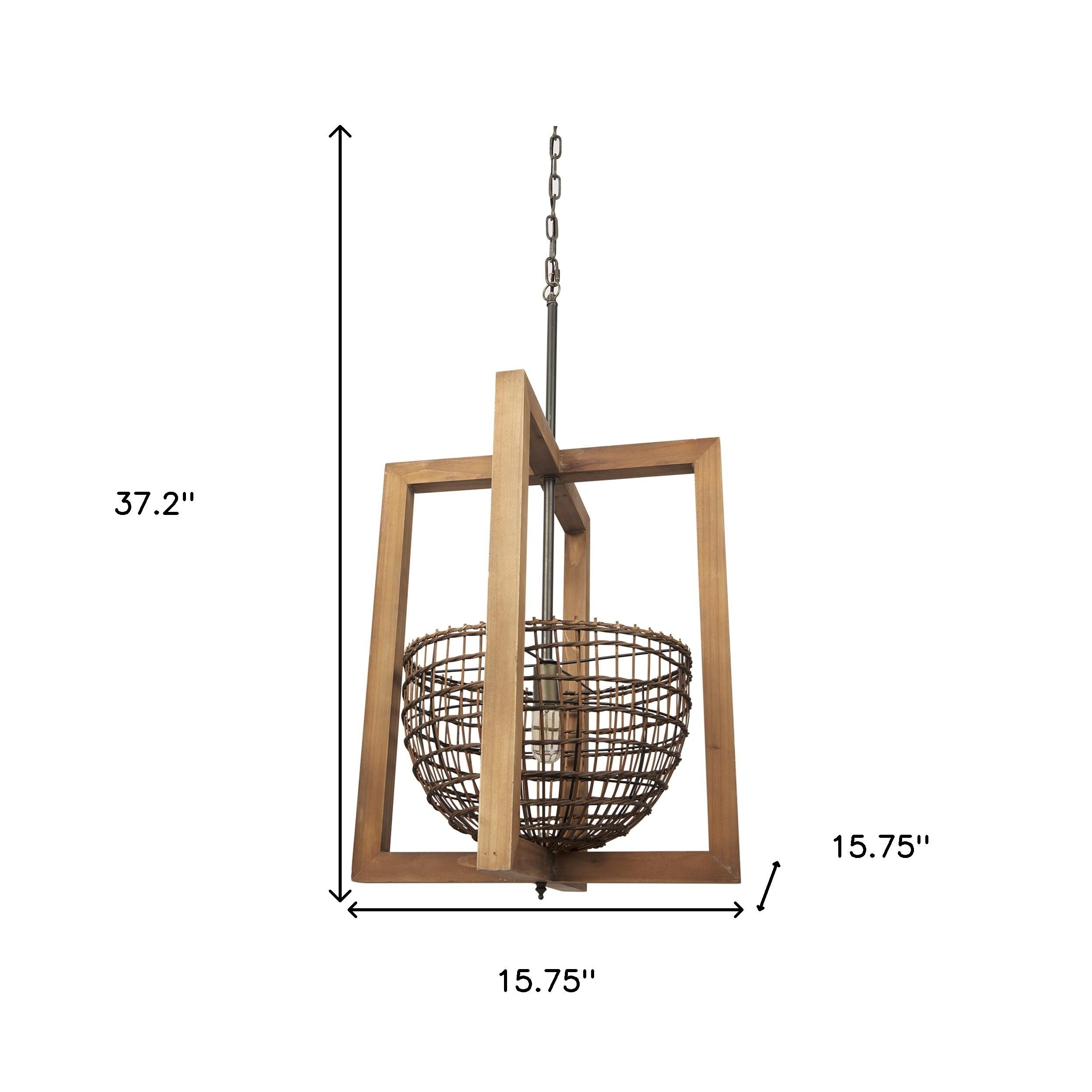 Brown Single Metal Dimmable Ceiling Light With Brown Shades-4