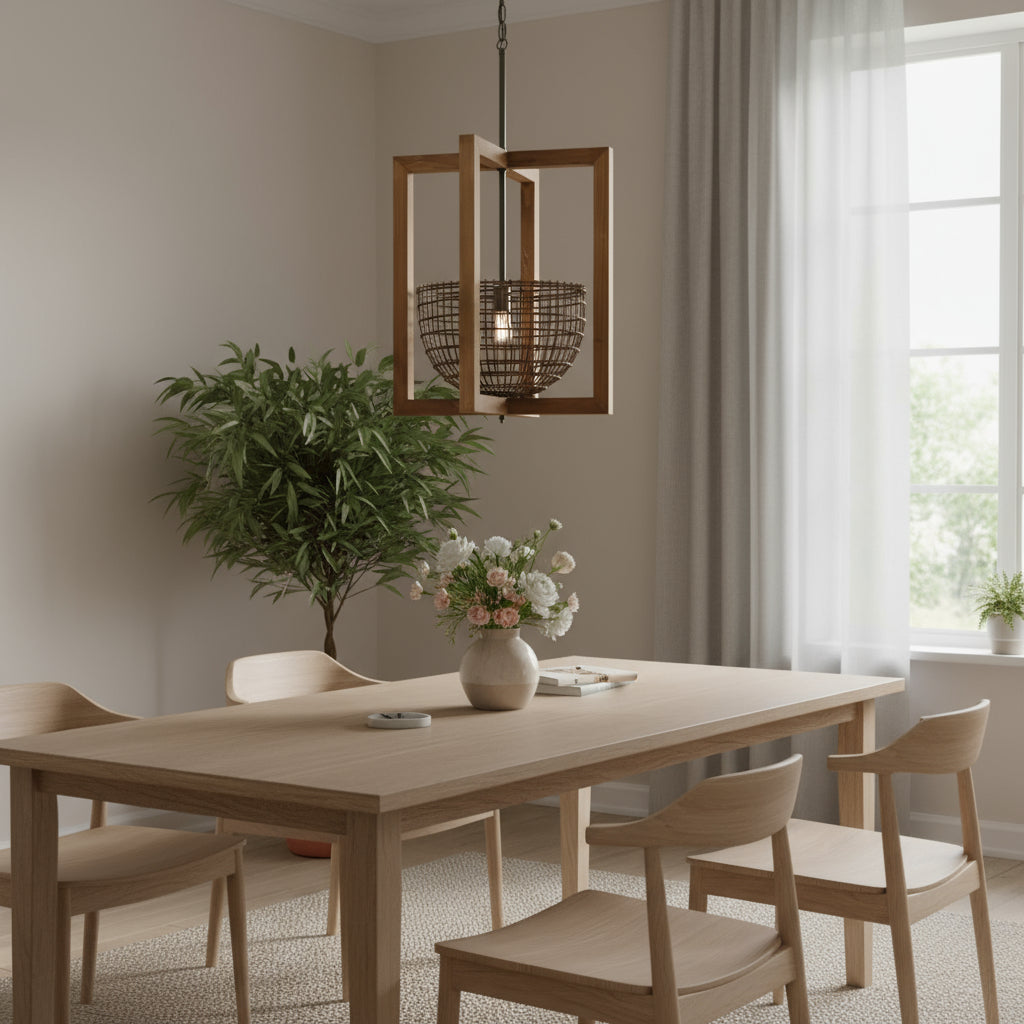 Brown Single Metal Dimmable Ceiling Light With Brown Shades-0