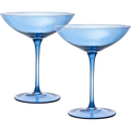 Champagne Coupes 12oz -  (2, Cobalt Blue)-0