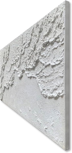 White Textured Oceanic Wave Wall Art