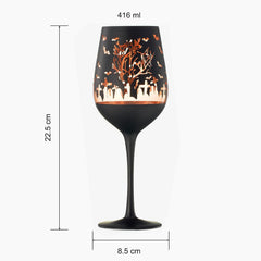 Crystal Halloween Stemmed Wine Glasses - Set of 2-4