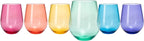 European Style Crystal, Stemless Wine Glasses, 15oz-4
