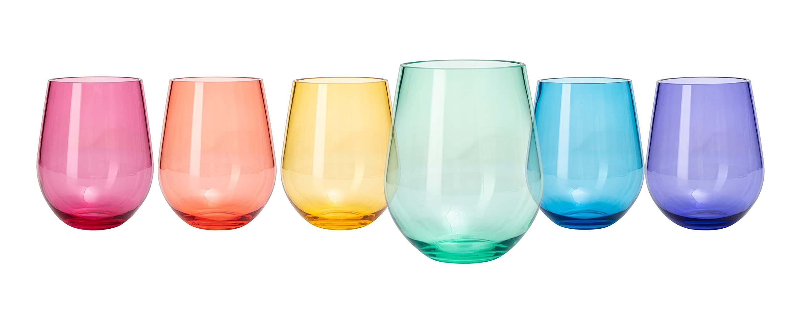 European Style Crystal, Stemmed Wine Glasses | Set of 6 | 15oz-10