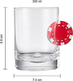 Poker Chip Whiskey & Wine Glasses | SINGLE (20 OZ)-3