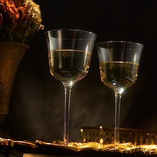 Vintage Crystal Nick & Nora/Wine Coupe Glasses - Set of 2 (5 OZ)-1
