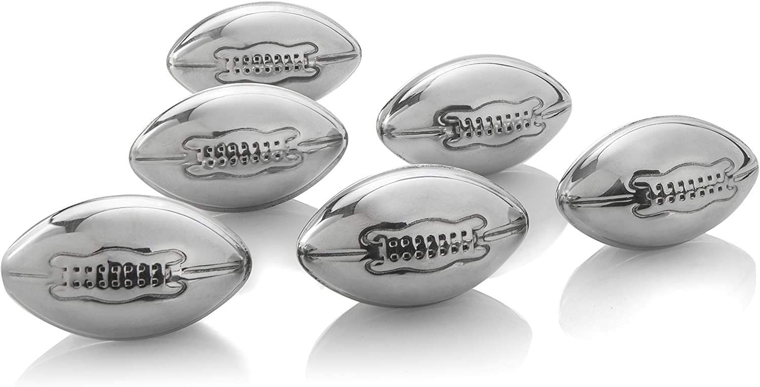 Whiskey Glasses And Football Chilling Stones Gift Set-3