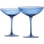 Champagne Coupes 12oz -  (2, Cobalt Blue)-3