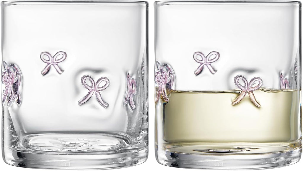 Coquete Bowtie Cocktail Juice Glass | Set of 2 | Blush Pink-0