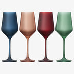 Frosted Colored Crystal Wine Glass | Set of 4-2