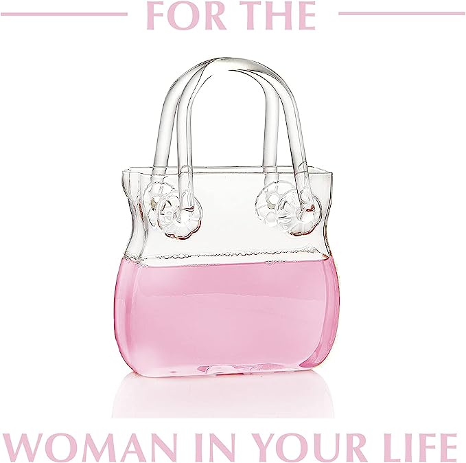 Glass Handbag Purse Decanter & Vase For Flowers (750ML)-4