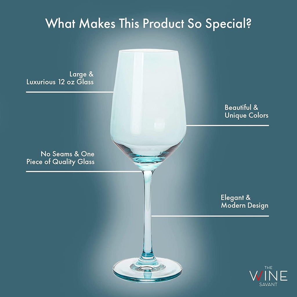 Make Your Own Set Wine Glass SINGLE, Large 12 oz (Midnight Blue)