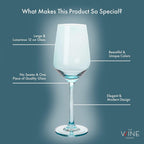 Make Your Own Set Wine Glass SINGLE, Large 12 oz (Midnight Blue)