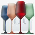 Frosted Colored Crystal Wine Glass | Set of 4-0