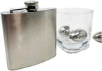 Whiskey Glasses And Football Chilling Stones Gift Set-4