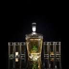 Tequila Decanter Set With Agave Decanter and 6 Agave Shot Glasses