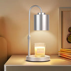 Silver Electrical Candle Warmer Lamp Timed Dimming