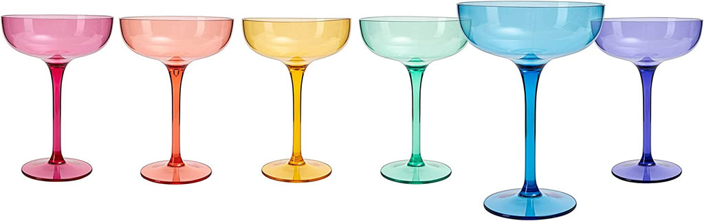 European Style Margarita & Martini Crystal Acrylic Glasses