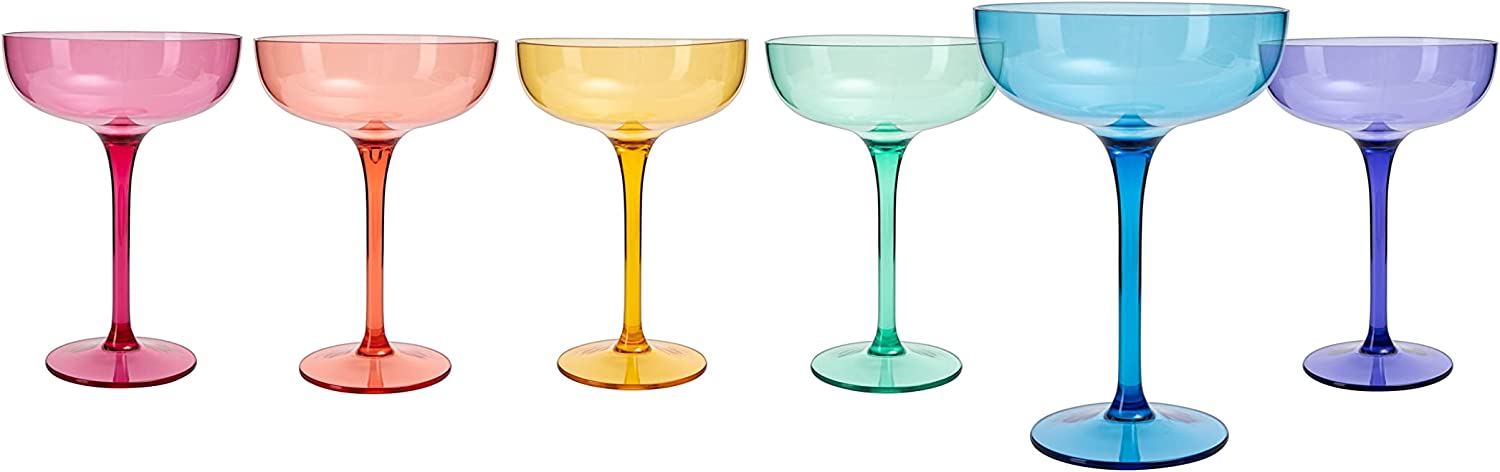 European Style Margarita & Martini Crystal Acrylic Glasses