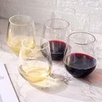 European Style Unbreakable Elegant Acrylic Stemless Wine Glasses 15 oz | Set of 6-3