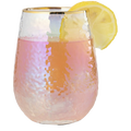 Festive Lustered Iridescent Stemless Wine - Set of 4-0