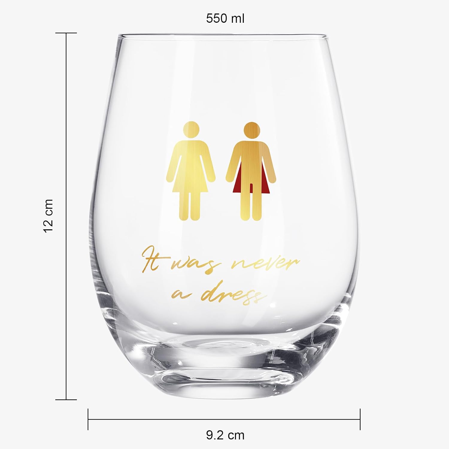 It Was Never a Dress, It Was Always a Cape Wine Glass-3