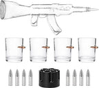 Whiskey Decanter Flag Set - 1000ml AK47 Rifle Gun-4