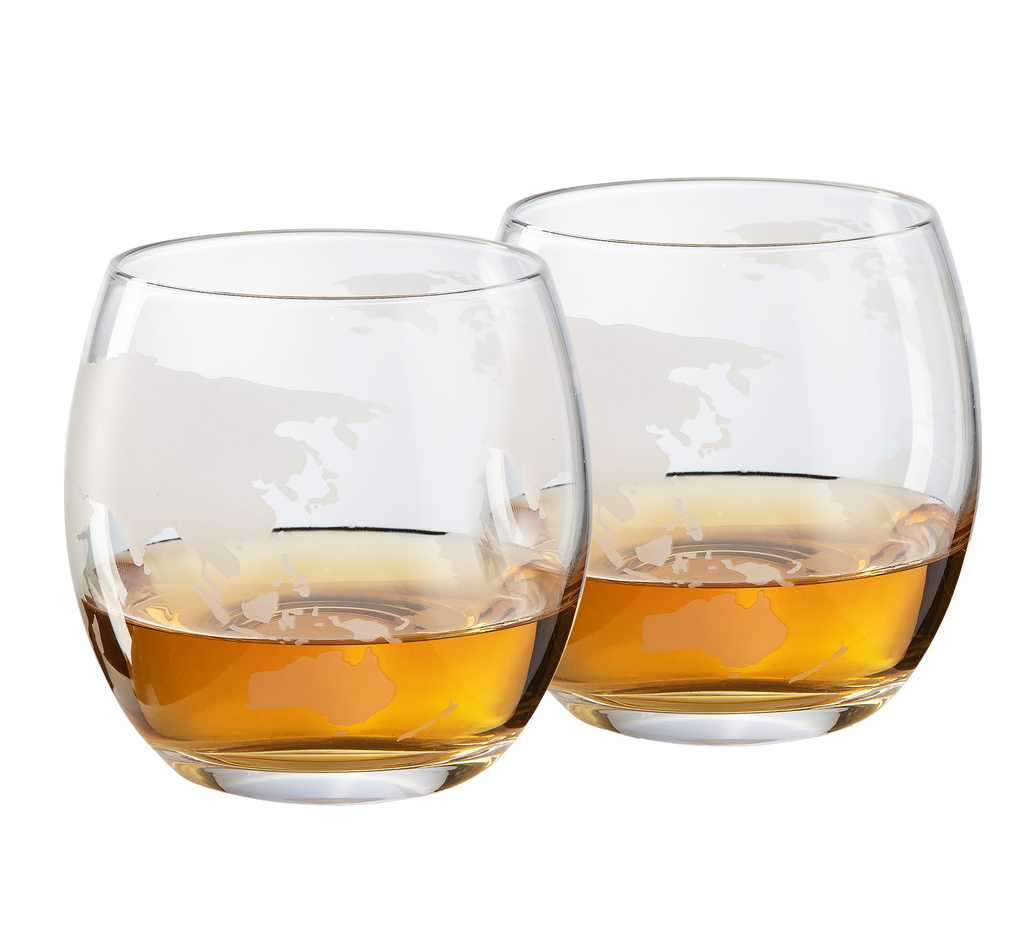 Whiskey & Wine Decanter Globe World Set - 850ml-1